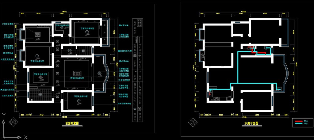 中式简约风格家装装修CAD施工设计图纸模板