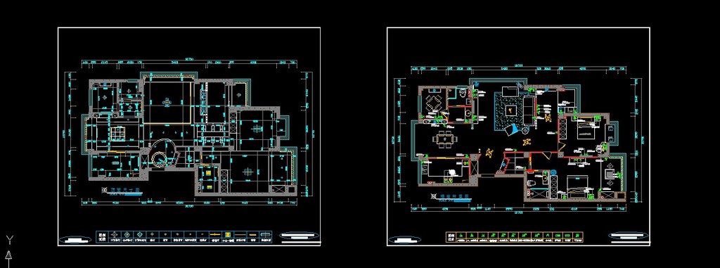 现代风格室内装修CAD施工设计图纸模板下载