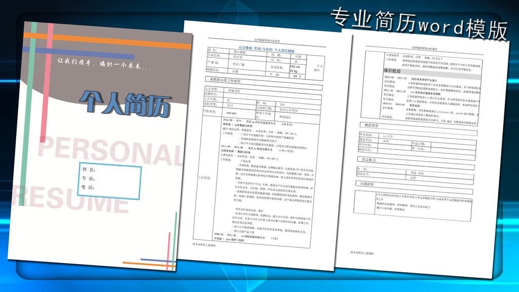 数据管理简历模板word下载模板下载(图片编号:)图片