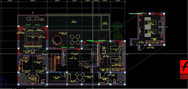 重庆悦榕庄度假酒店别墅施工图纸模板下载(图