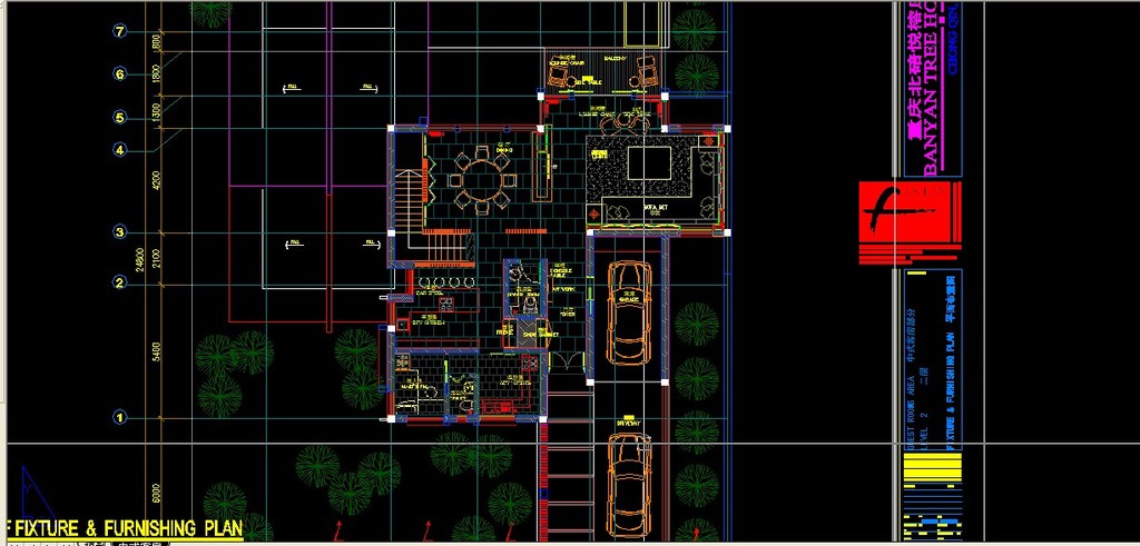重庆悦榕庄度假酒店别墅施工图纸模板下载(图