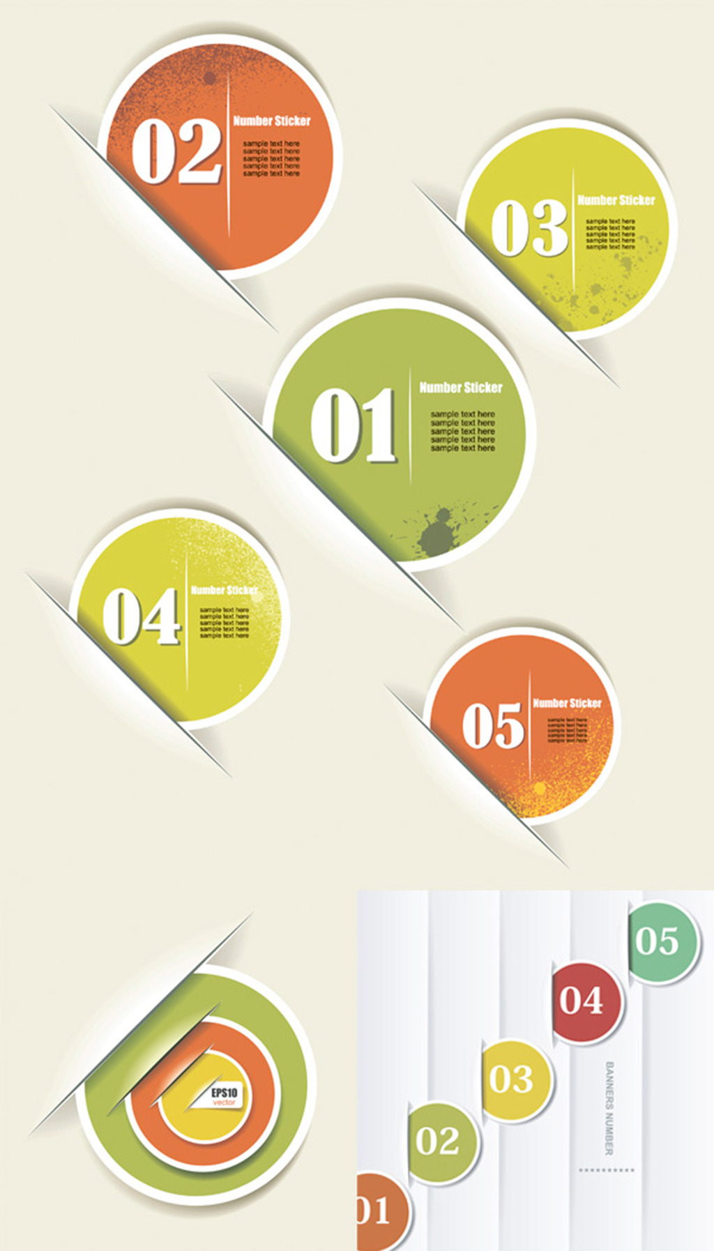 数字促销标签模版设计文字可改模板下载(图片