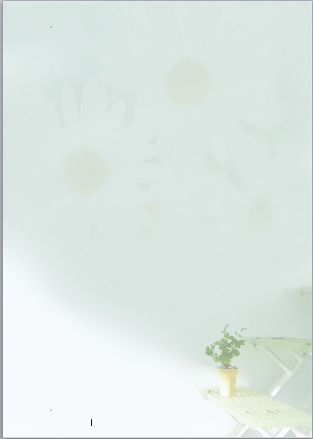 花朵背景浅蓝色word信纸图片