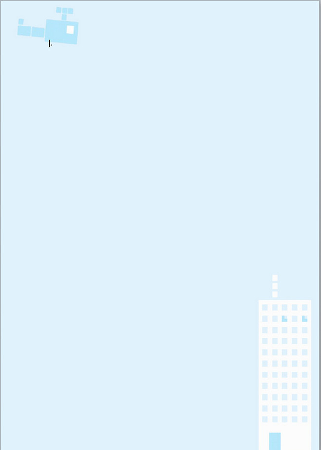 蓝色背景小清新信纸模板word图片