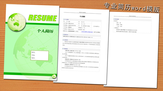 模具设计制造简历模板word下载模板下载(图片