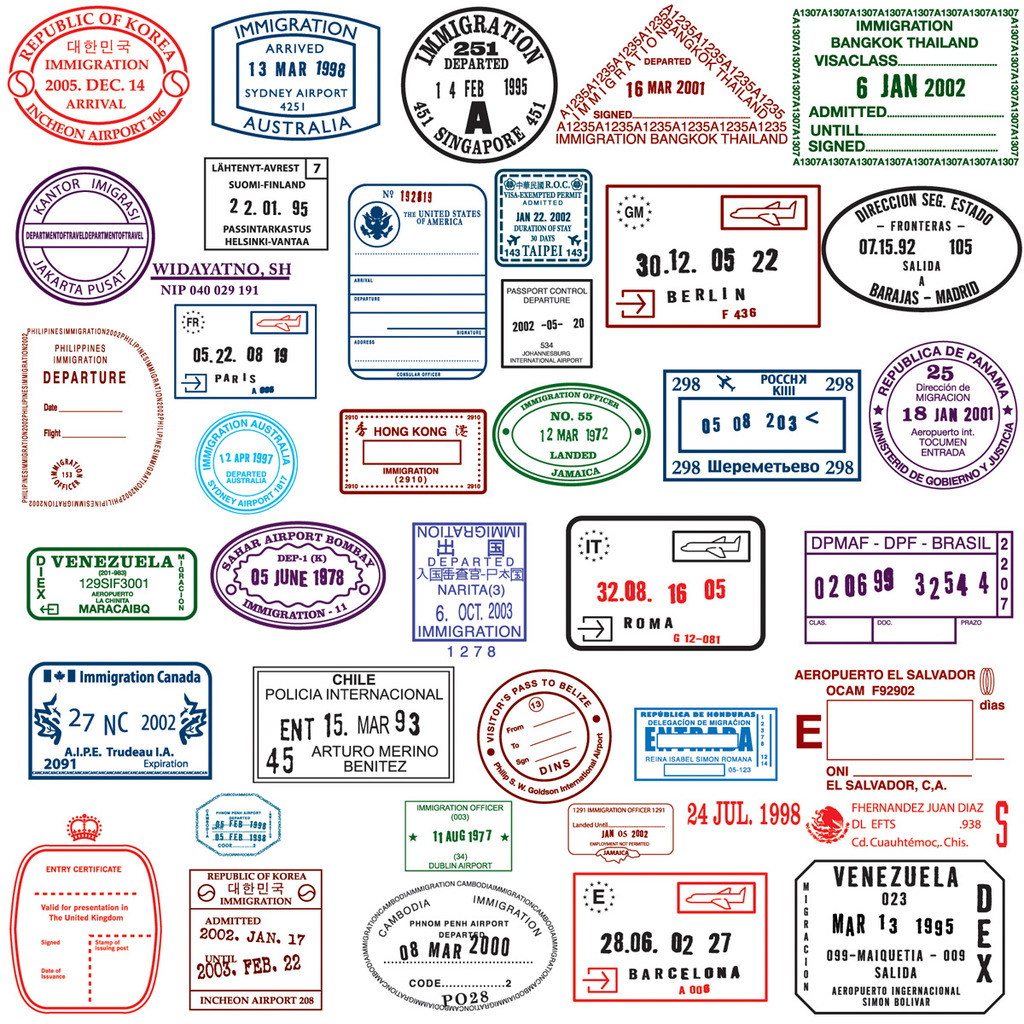 各国签证矢量印章模板下载(图片编号:1231994