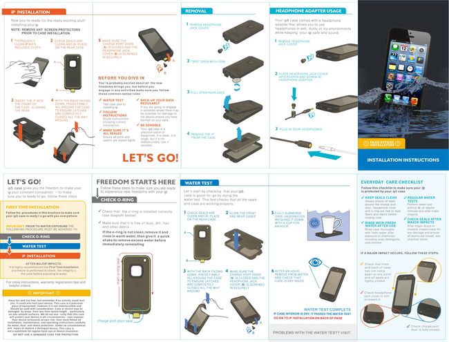 i5手机皮套英文版通用四折页说明书模板下载(