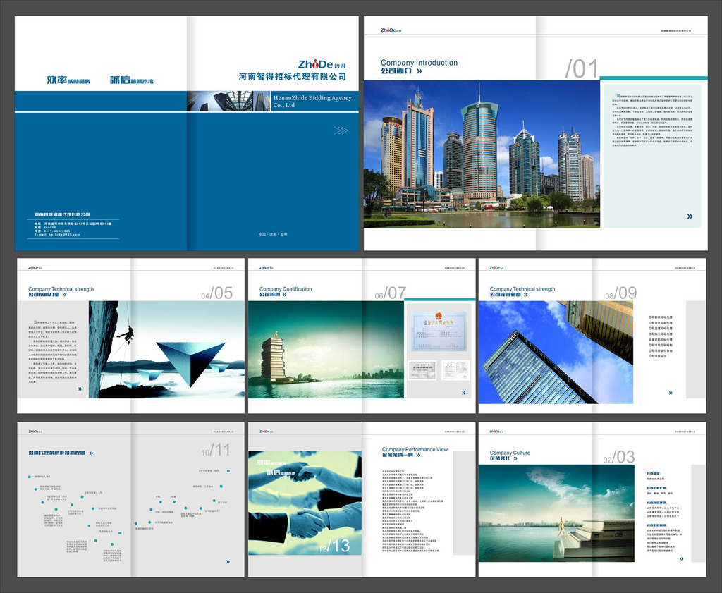 招标公司画册模板模板下载(图片编号:1236158