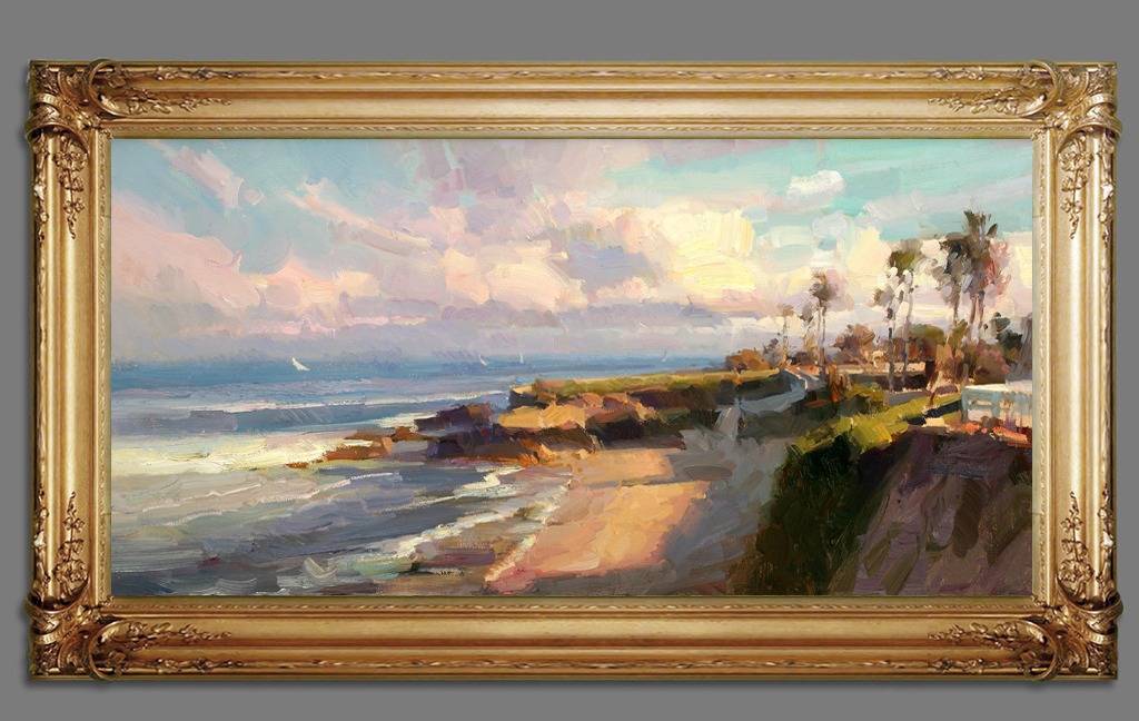 经典名画风景油画模板1