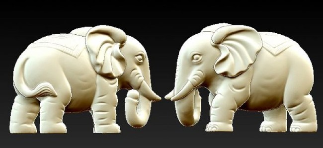 3D打印图立体图stl大象模板下载(图片编号:123