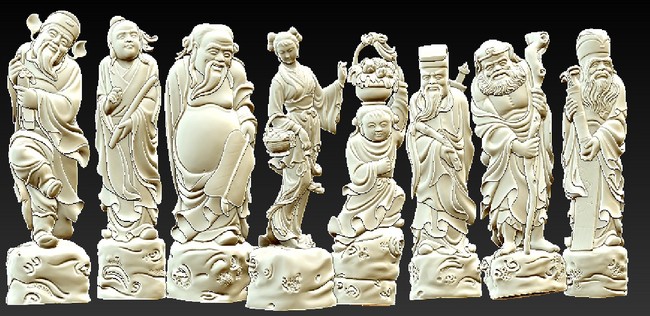 3D打印图立体图stl八仙模板下载(图片编号:123