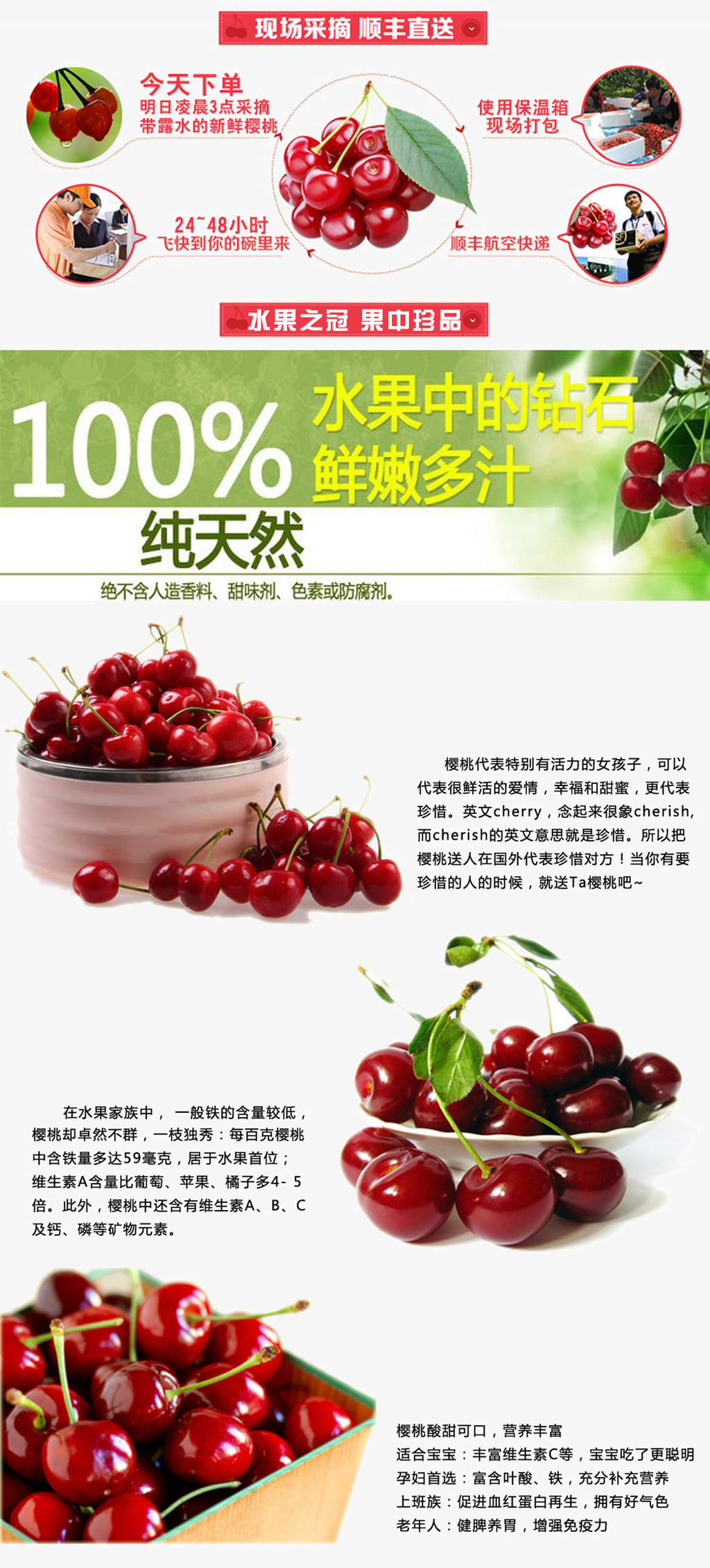 淘宝天猫水果樱桃详情描述模板下载(图片编号