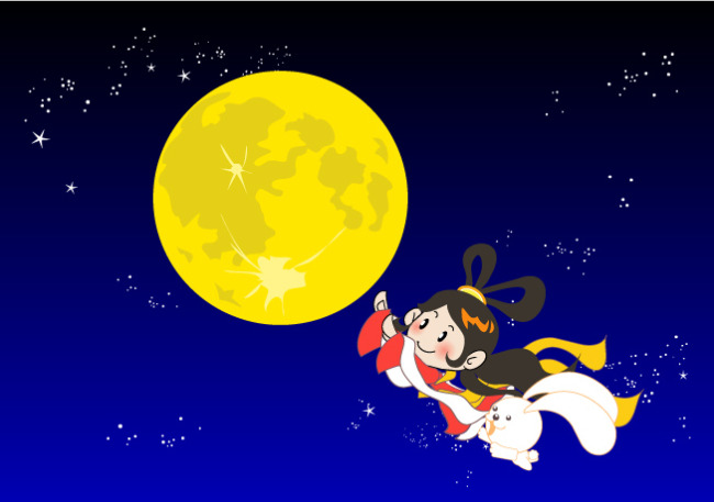 玉兔 月亮 图片 素材 模板 下载 卡通 嫦娥 玉兔 月亮 ...