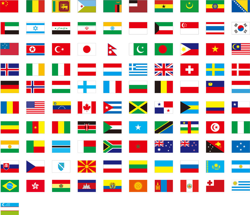 各国国旗大全_世界常见50个国家的国旗