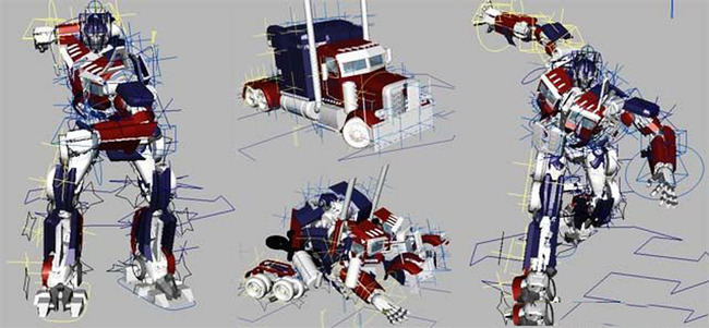 变形金刚机器人擎天柱变形动画模板下载(图片