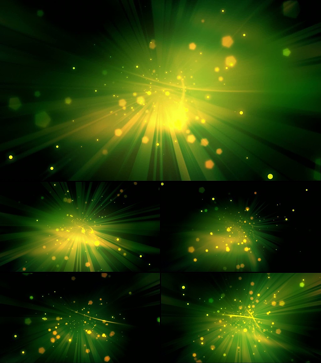 绿色粒子绚丽舞台动态视频模板下载(图片编号