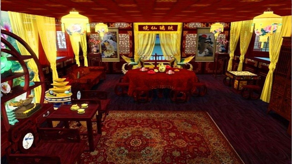 古代场景房间室内立绘游戏动画图片