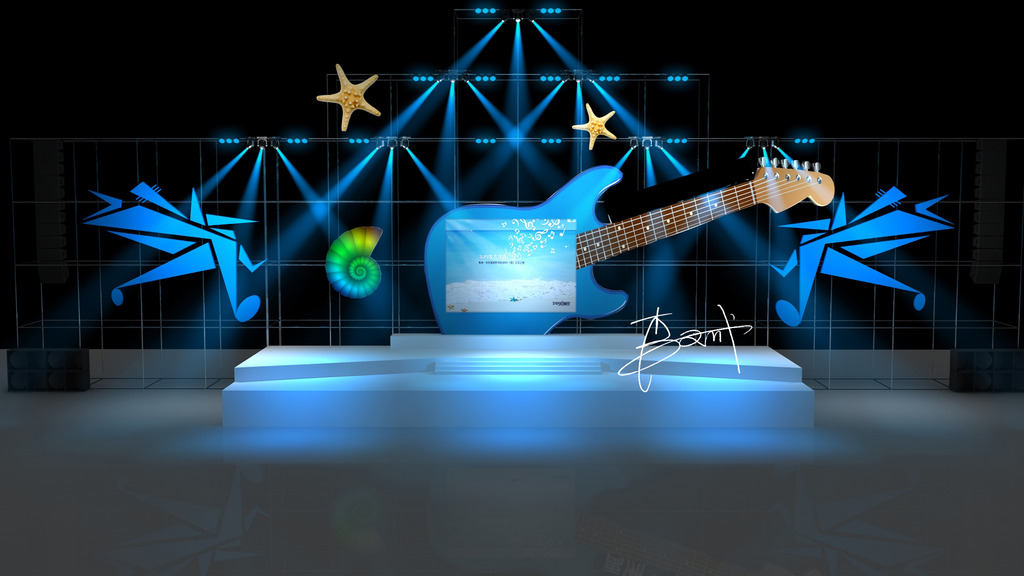 音乐节舞台舞美设计效果图1