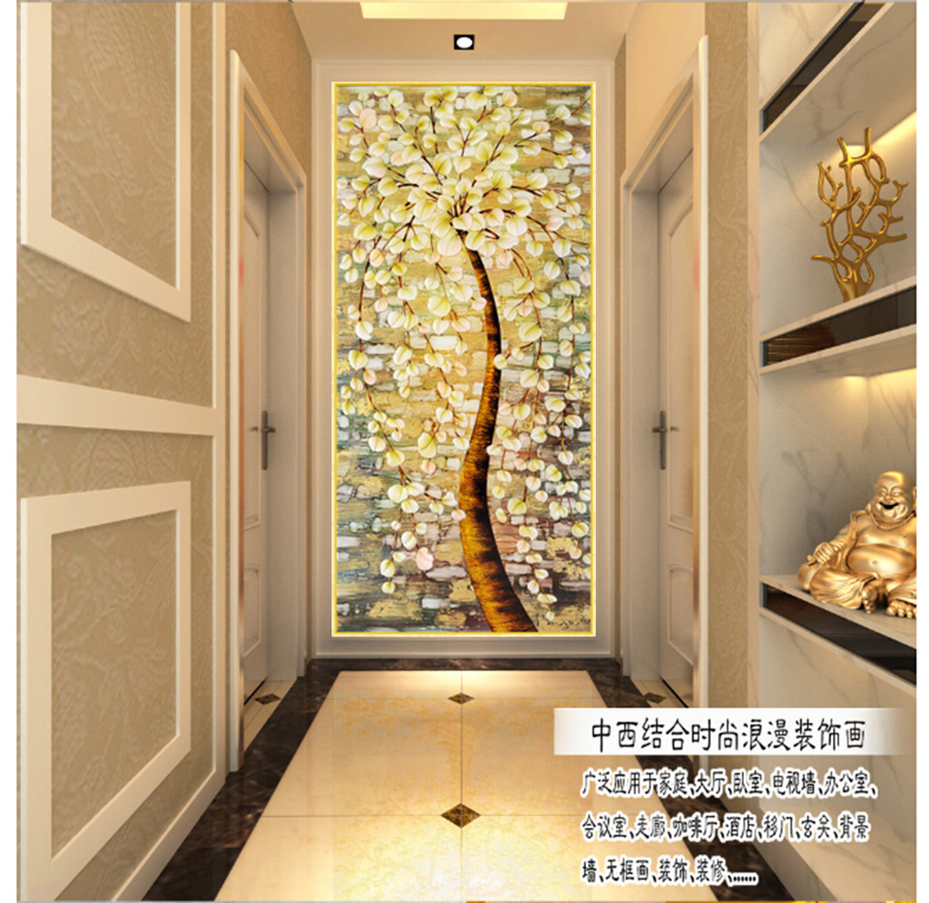 客厅摇钱树仿彩雕玄关背景墙高清图片下载(图片编号12481233)中式玄关图片_玄关图片_我图网weili.ooopic.com