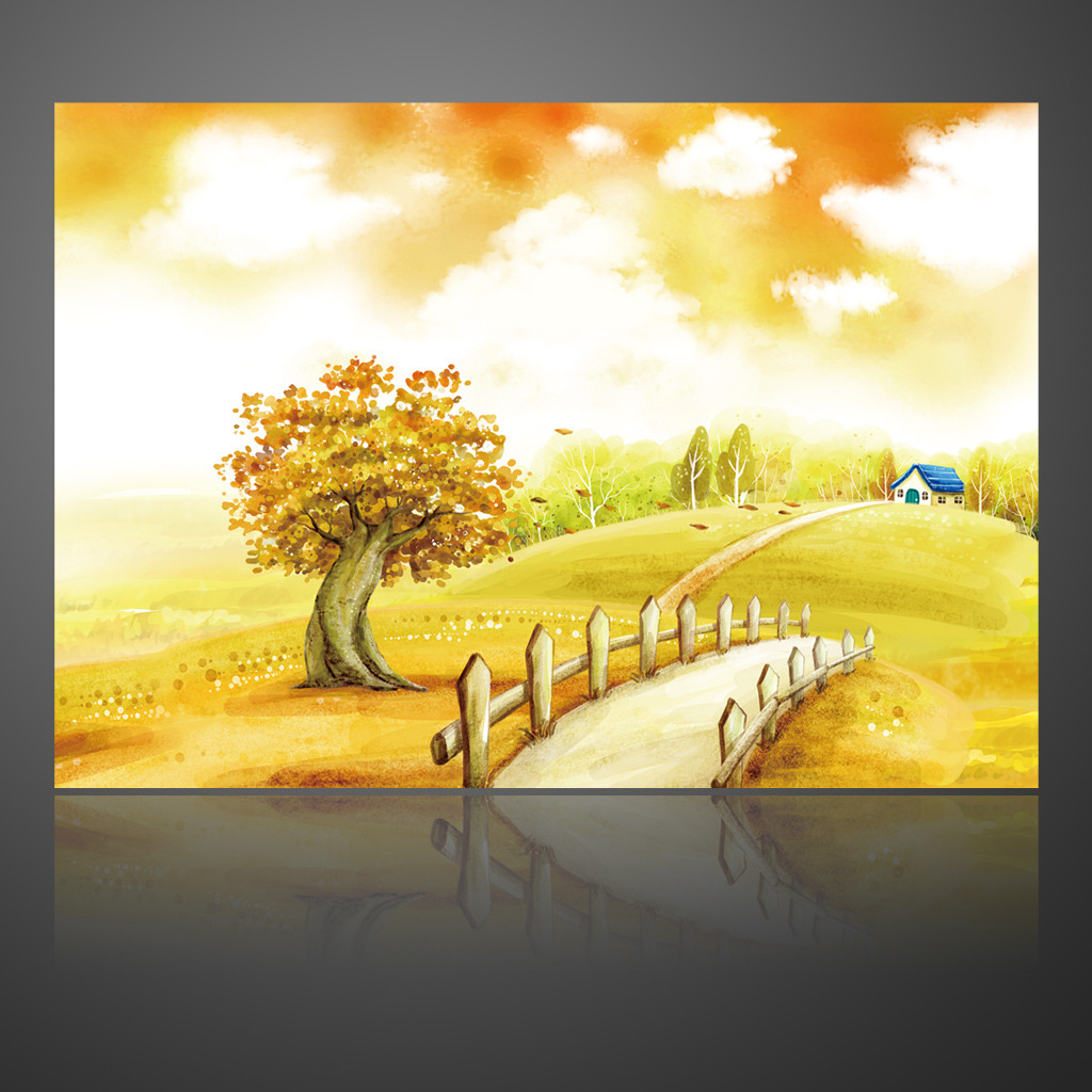 浓浓秋意唯美风景画高清图片下载(图片编号12491822)风景壁画图片_壁画图片_我图网weili.ooopic.com