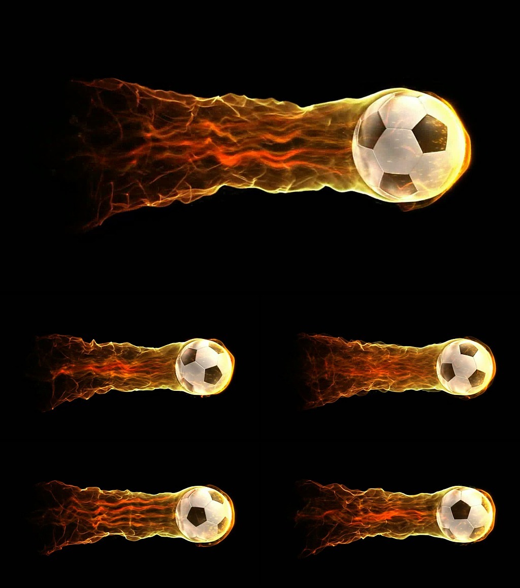 世界杯火焰足球视频素材模板下载(图片编号:1