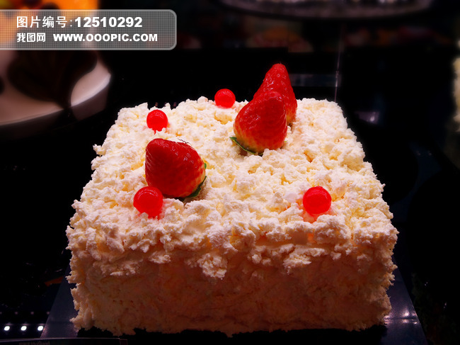 草莓奶油蛋糕水果蛋糕图片素材(图片编号:125