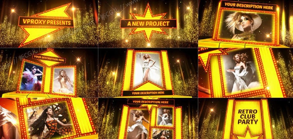 华丽闪耀的舞会AE工程模板下载(图片编号:12