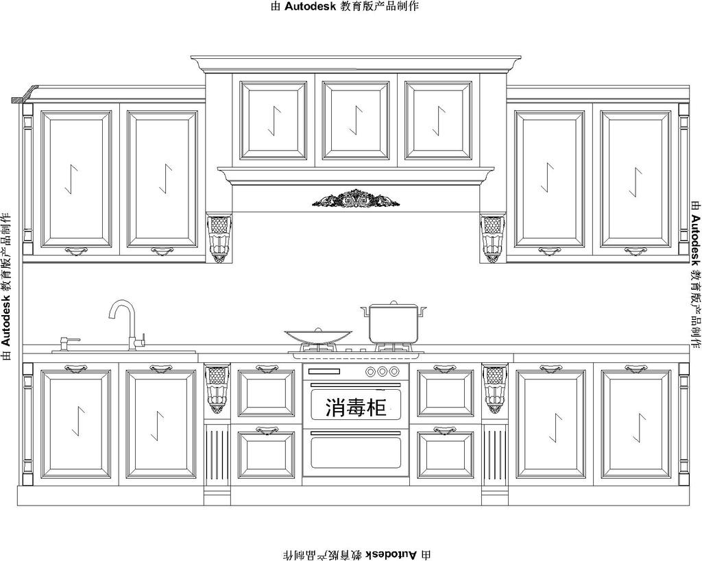 欧式橱柜CAD图纸1模板下载(图片编号:12565