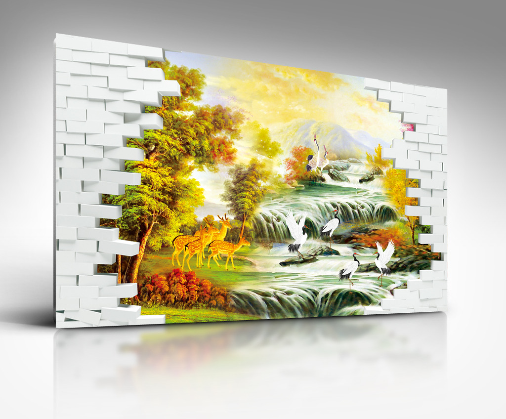 我图网提供精品流行时尚立体3D意境油画风景电视背景墙装饰画素材下载,作品模板源文件可以编辑替换,设计作品简介: 时尚立体3D意境油画风景电视背景墙装饰画 位图, CMYK格式高清大图,使用软件为 Photoshop CS5(.psd) 电视背景墙 背景墙 电视墙 油画 白鹭 仙鹤 瀑布 流水 立体 3D 时尚 金色 秋天 风景 风光 山水 家居画 客厅画 艺术画 客厅 沙发 移门 室内 残墙 沙发背景 挂画 瓷