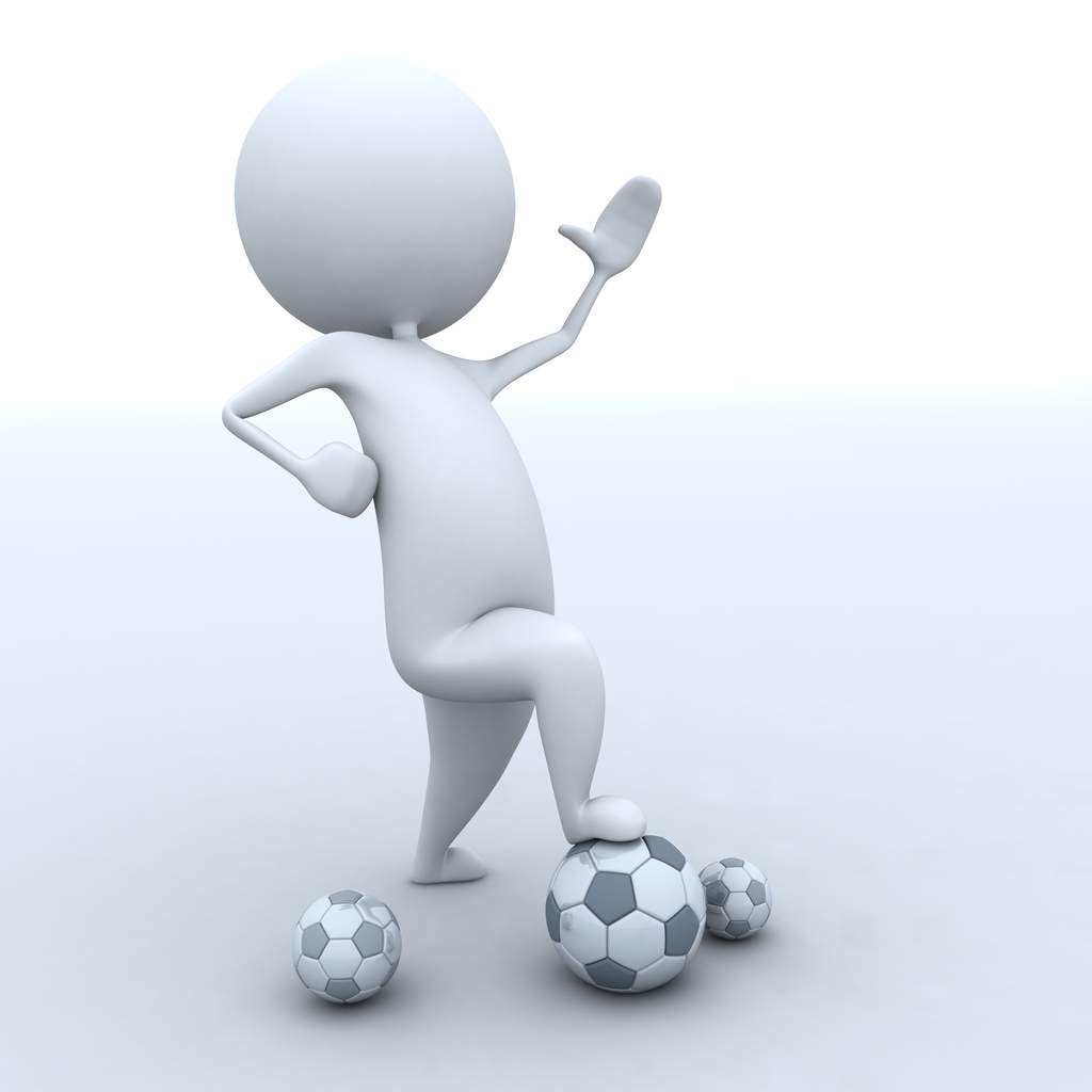 企业3D小人之踢足球的人模板下载(图片编号:1