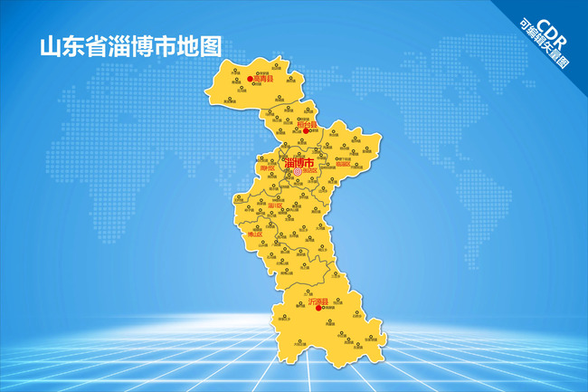 淄博地图模板下载(图片编号:12586395)_其他地