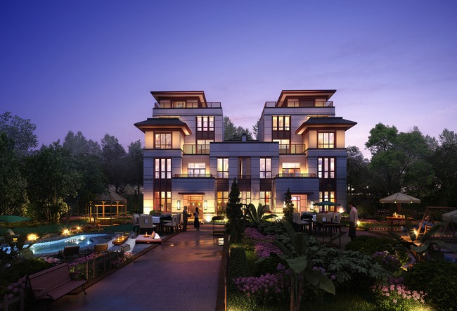 高档独栋别墅夜景效果图下载模板下载(图片编号:12594120)_室外3D模型_整套3D模型_我图网weili.ooopic.com