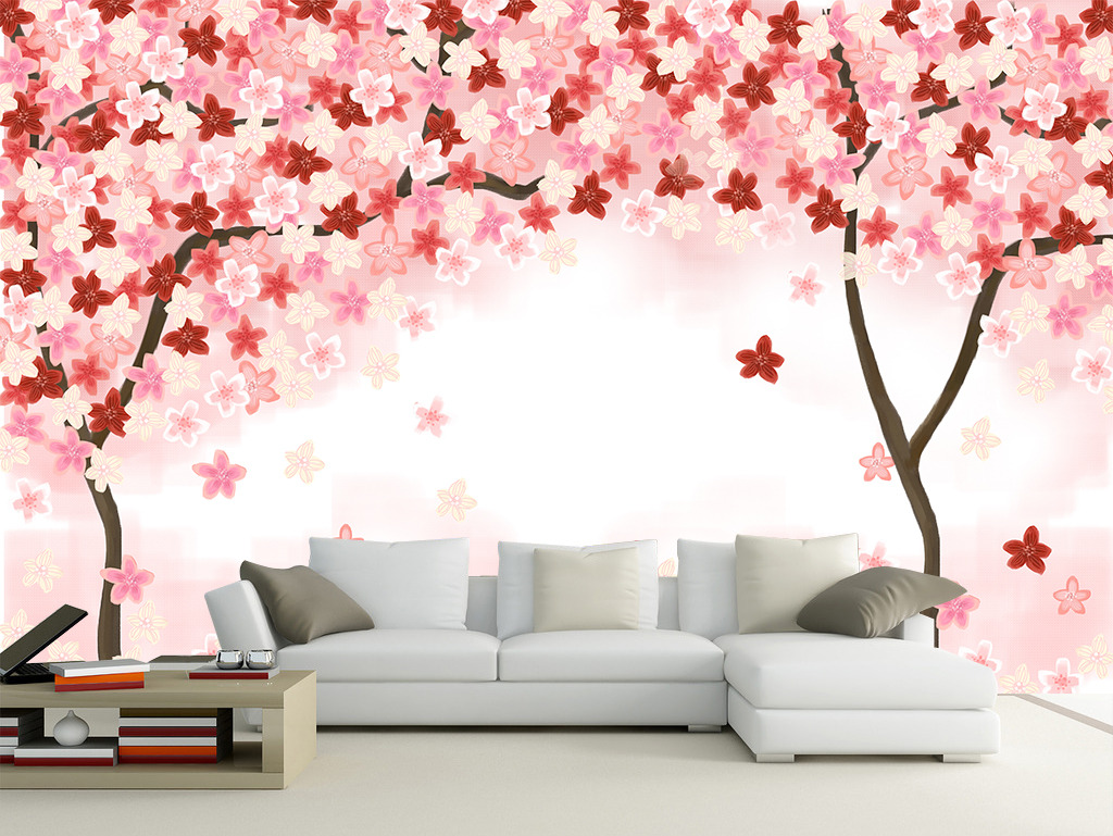 樱花树林电视背景墙纸壁画高清图片下载(图片编号12596974)电视背景墙图片_电视背景墙图片_我图网weili.ooopic.com