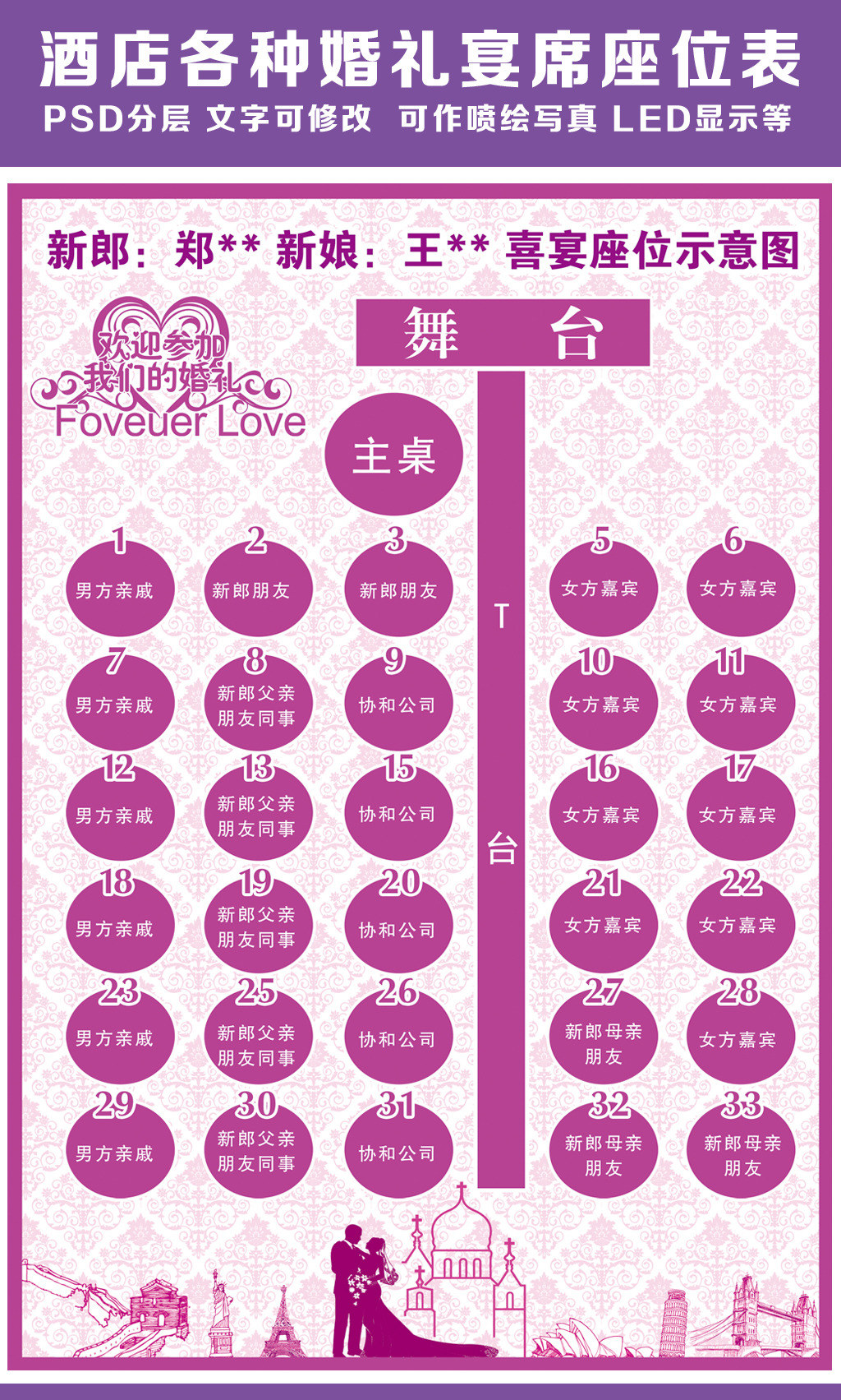酒席座位图图片