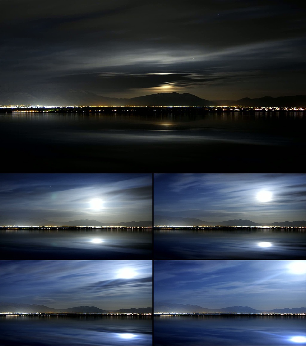 城市夜晚延时拍摄高清素材模板下载(图片编号