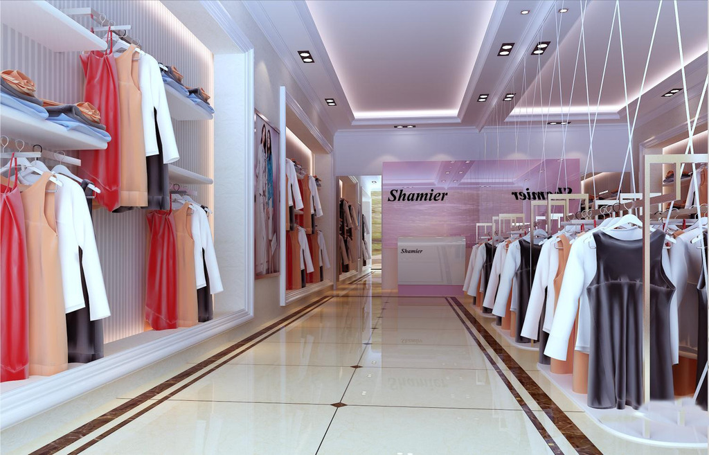 服装店模型服装店3D模型模板下载(图片编号:1