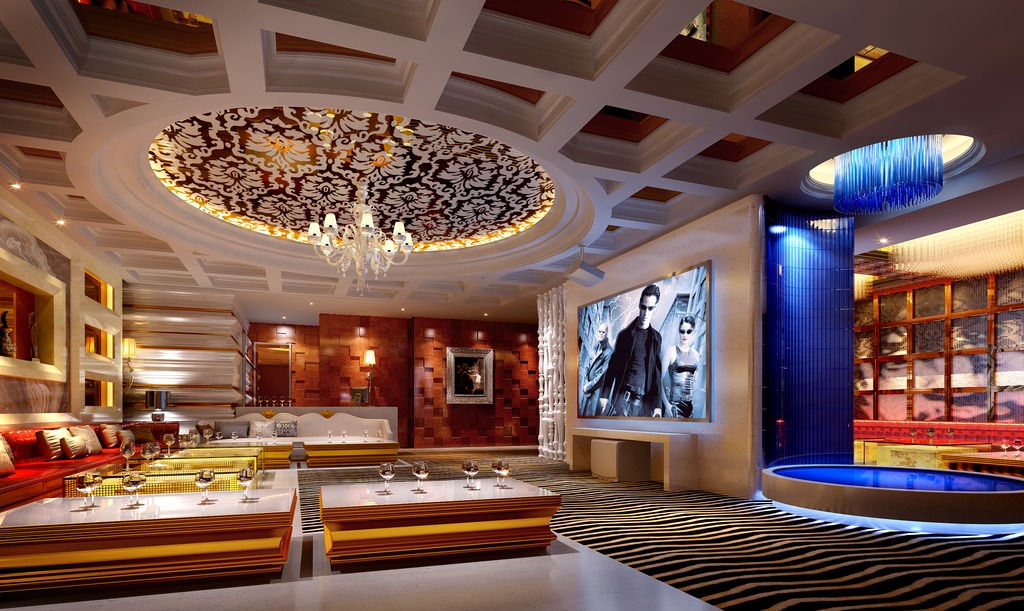 豪华总统KTV包房3D模型模板下载(图片编号:1