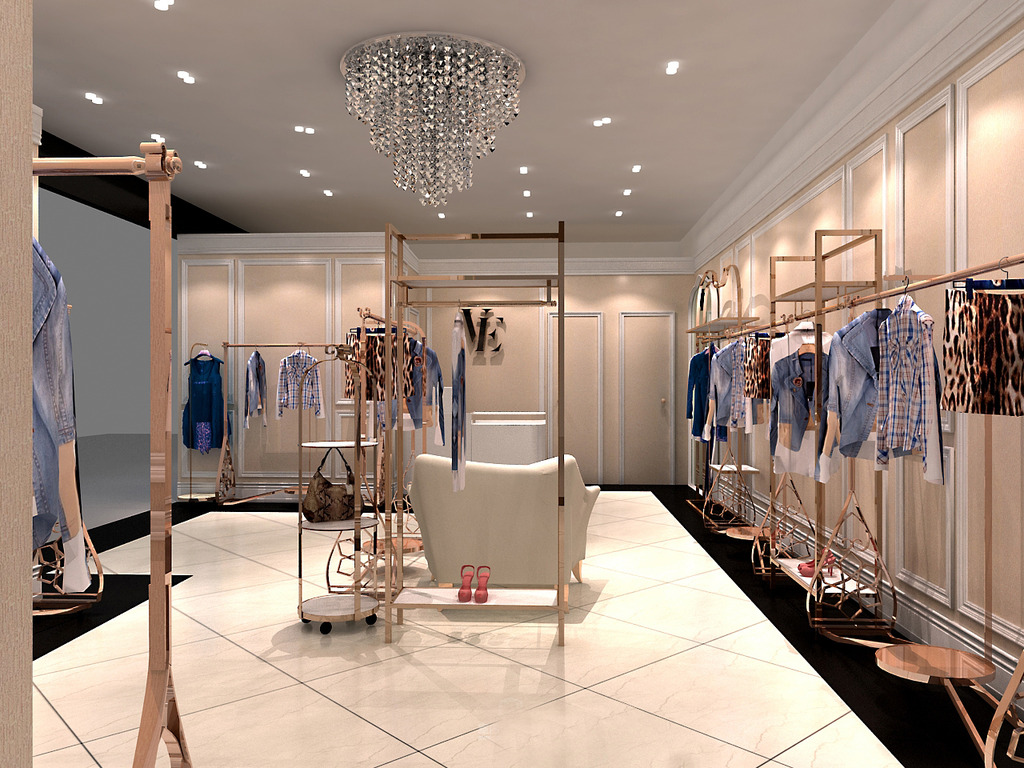 服装店摆设女装效果图