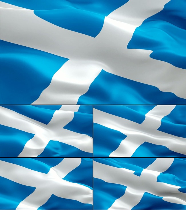 飘扬的苏格兰国旗模板下载(图片编号:1263142