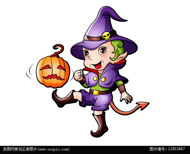 小<em>女巫</em>卡通<em>形象</em>设计PSD分层源文件下载模板