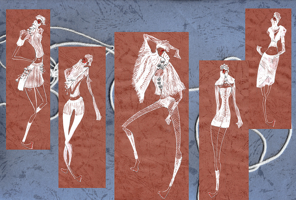 <em>服装</em>设计手稿<em>毛衣</em>款式图针织<em>效果图</em>模板下载(