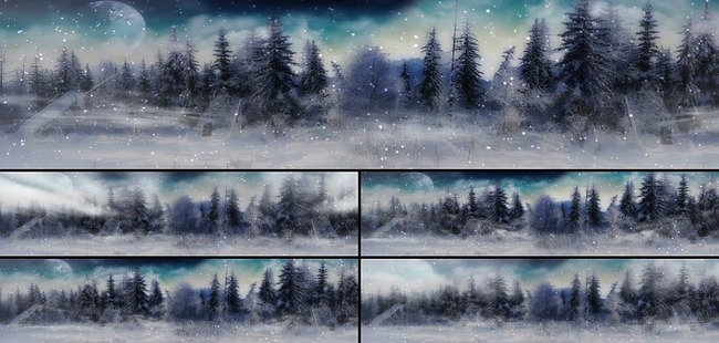 故乡山川冬季森林视频背景素材模板下载(图片