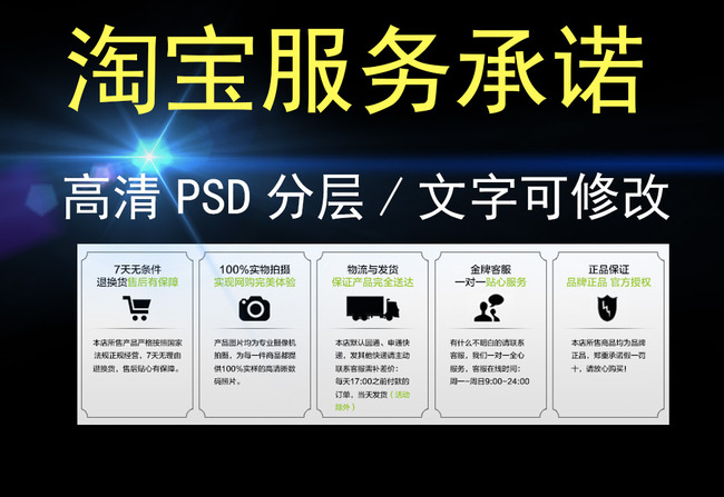 淘宝天猫服务承诺模板psd模板下载(图片编号:12735416)_买家购物须知_淘宝综合模板_我图网weili.ooopic.com
