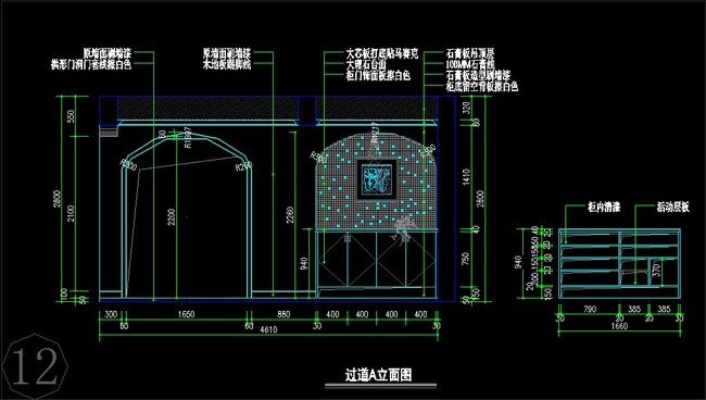鞋柜cad内部结构