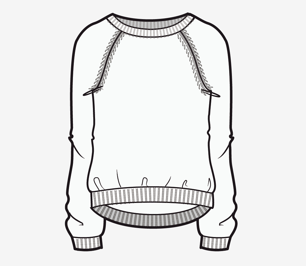 服装设计15款手绘上衣款式AI格式模板下载(图