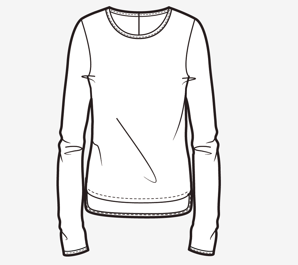 服装设计15款手绘上衣款式AI格式模板下载(图