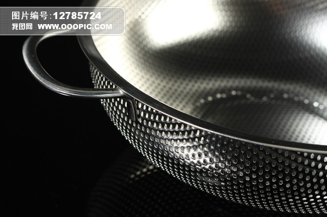 不锈钢制品金属漏勺锅碗瓢盆图片素材(图片编