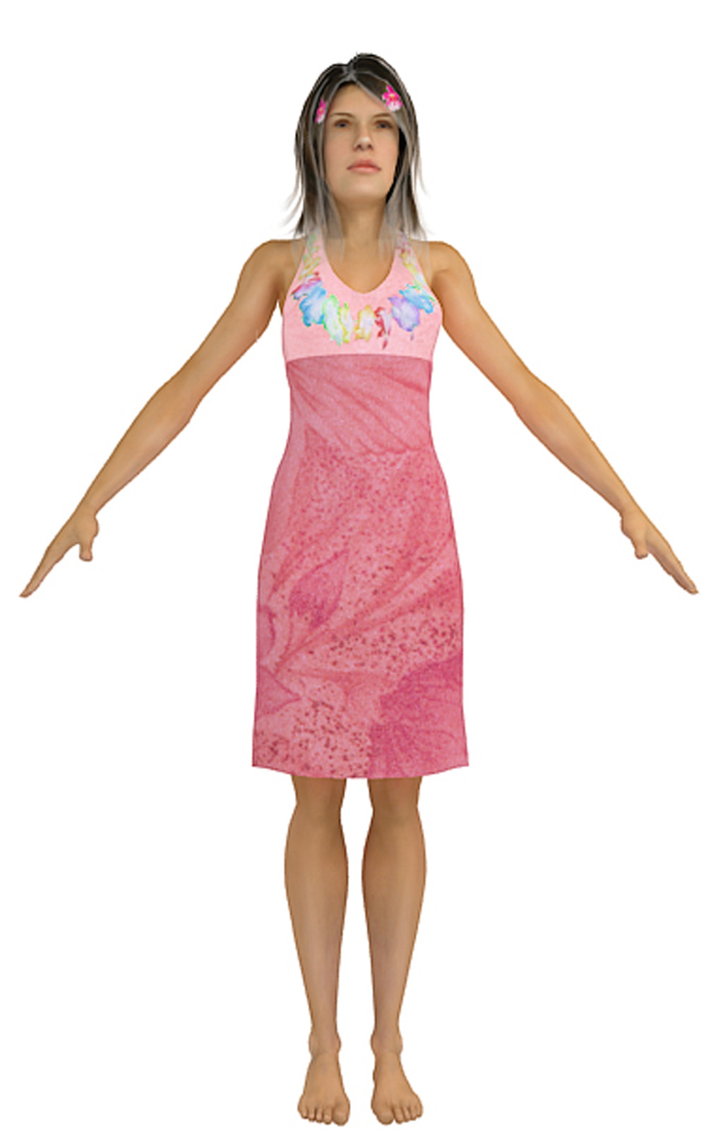 平衡站立的<em>清纯美女</em>造型3d<em>人体</em>模型模板下载