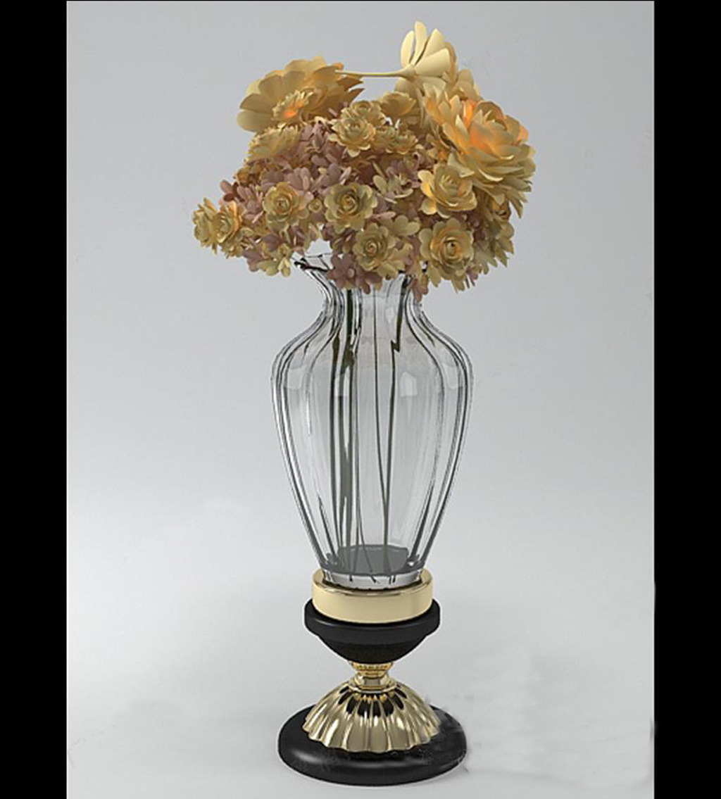 欧式花瓶插花3Dmax模型装饰品模板下载(图片