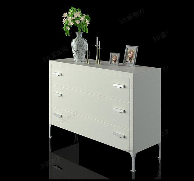 边柜鞋柜相框花瓶3Dmax模型模板下载(图片编